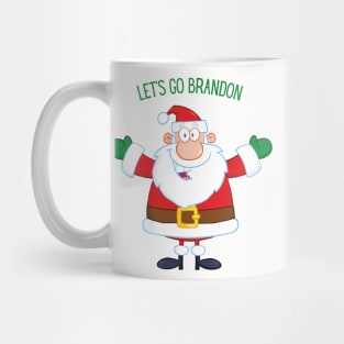 Christmas Santa Claus saying Let's Go Brandon Mug